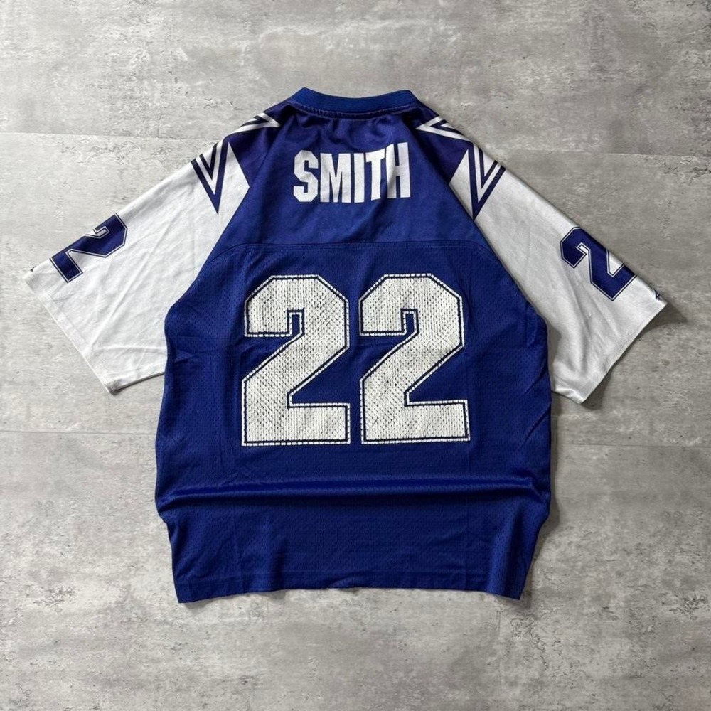 Y2K Vintage 2000s Relaxed Apex Dallas Cowboys Emmitt Smith #22 Football Jersey